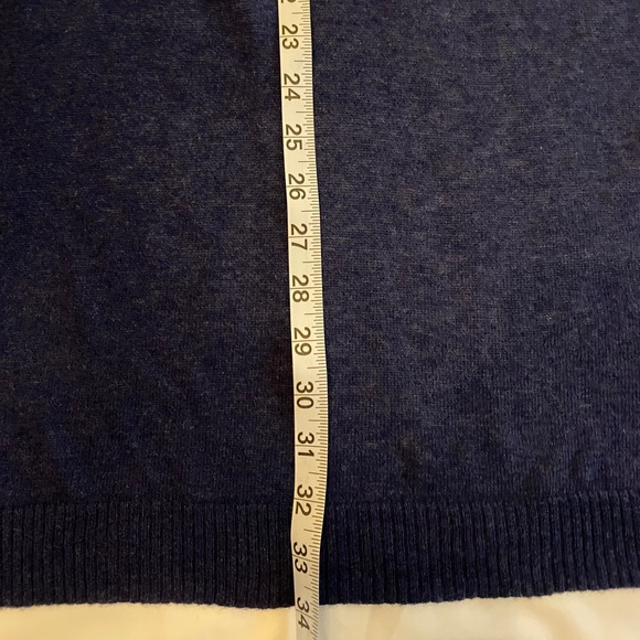 theory Navy Vesta Cashmere Blend Fringe Sharkbite Hem Open Cardigan SZ S - Picture 7 of 7